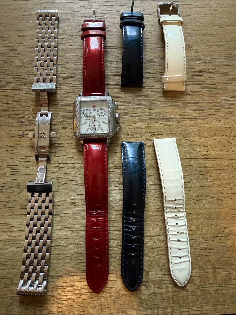 Michele Deco Madison Mini Diamond Stainless Steel Watch